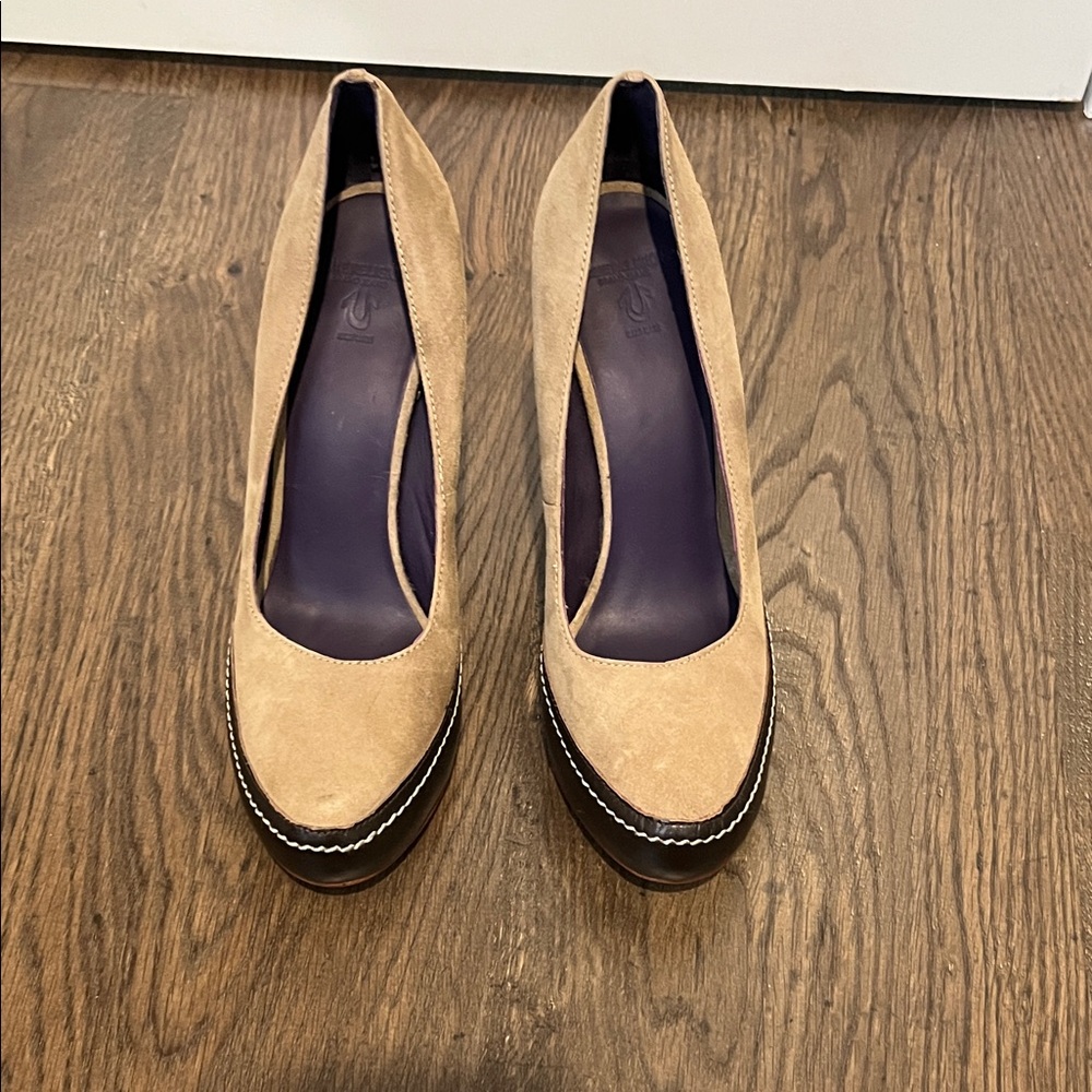 True Religion Tan Suede Heels